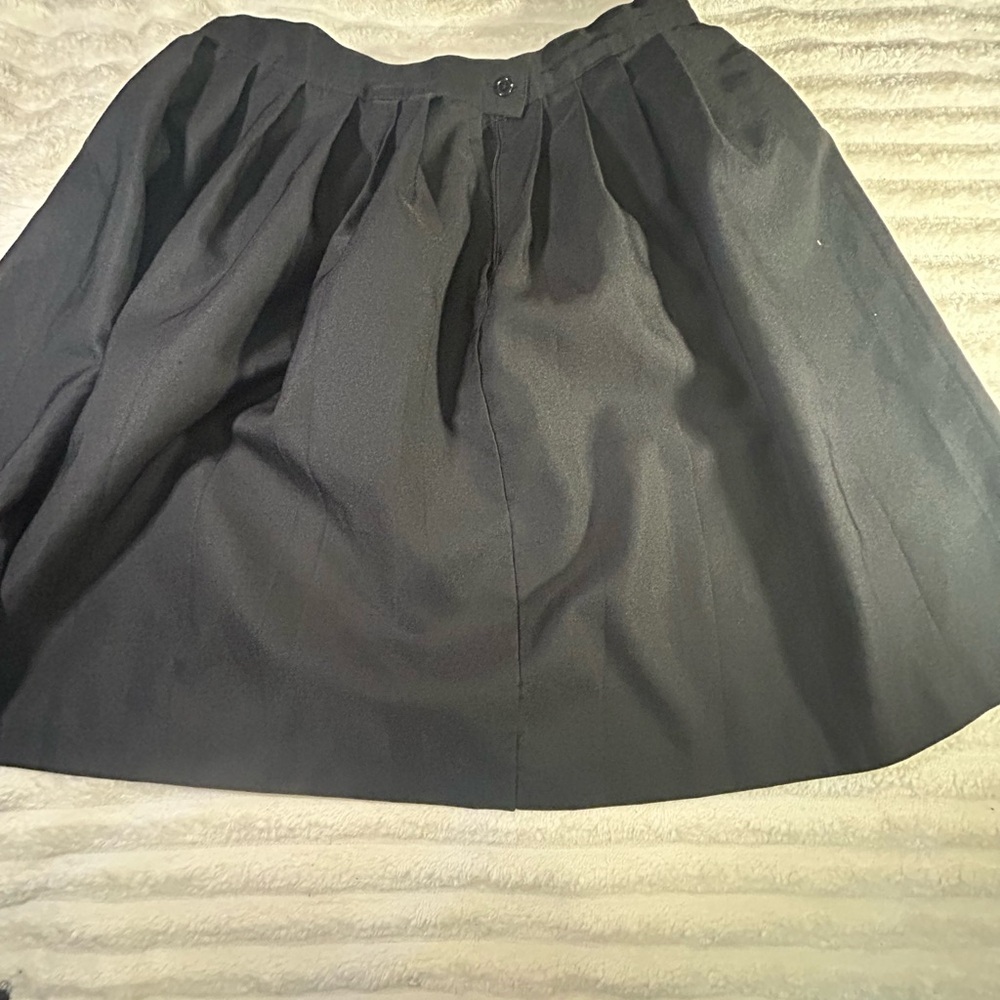French Toast Black A-Line Knee-Length Skirt